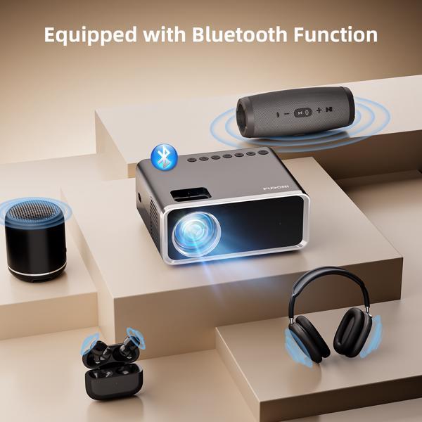 Projector With WiFi & Bluetooth, Upgraded 5G Portable Projector, Support 4K, Native 1080P, 12000 Lumens, Outdoor LED Movie Projector,Selling On The Amazon Temu Platform Is Prohibited