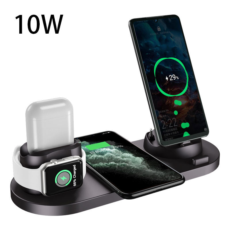 Wireless Charger For iPhone Fast Charger for Phone Fast Charging Pad For Phone Watch 6 In 1 Charging Dock Station
