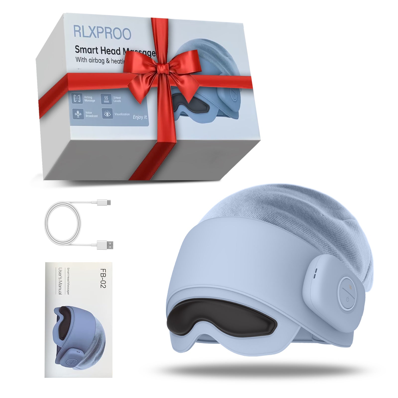 2025 Best-Selling Smart Head Massager With Eye Relief & Heating Function