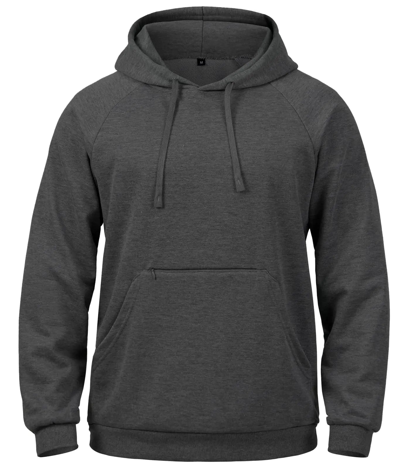CARWORNIC Mens Hoodies Pullover Lightweight Breathable Active Hooded Sweatshirts Soft Long sleeve Casual Pullover Hoodies with Zipper Pocket for Outdoor Hiking Travel Work Dark-grey