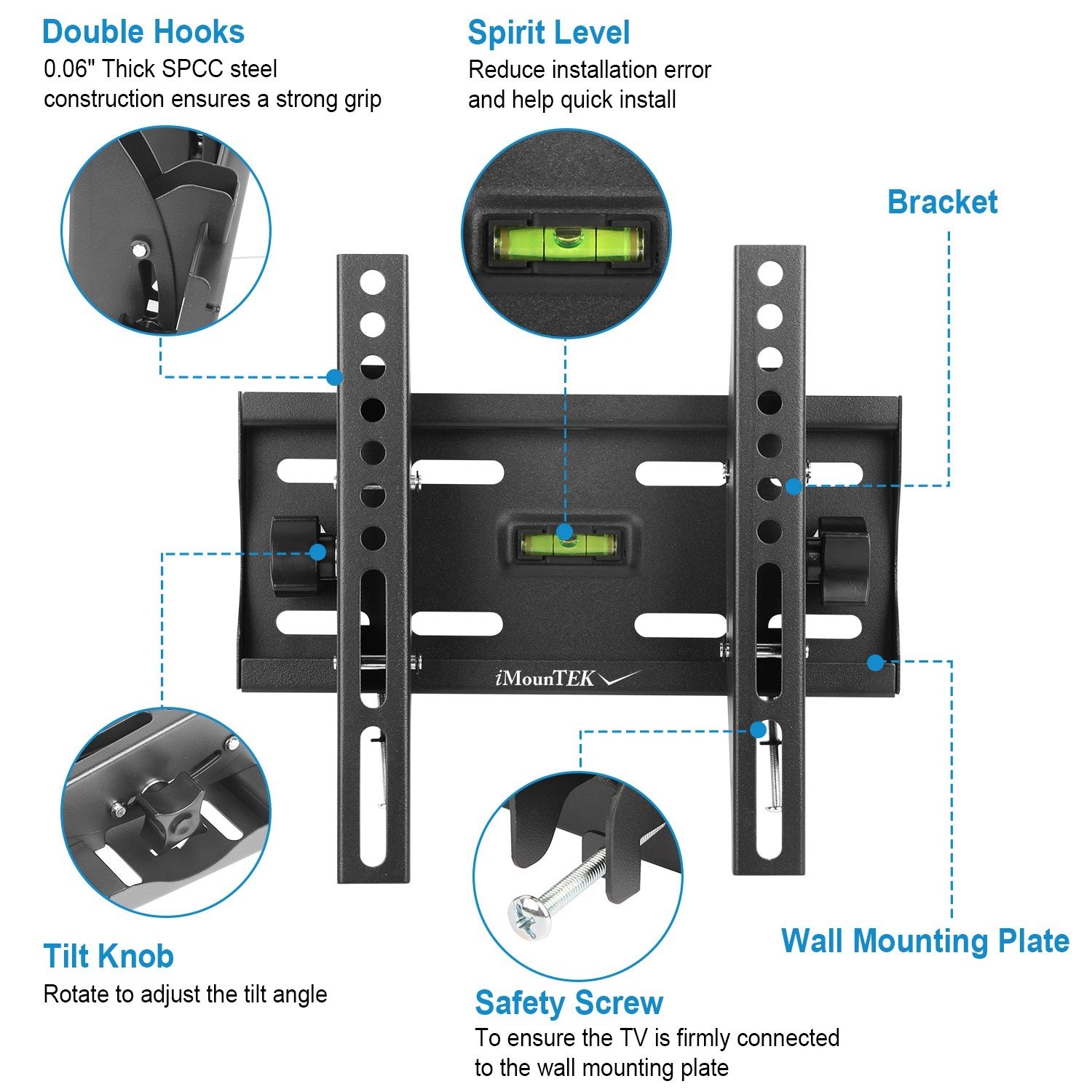 1Pc TV Wall Mount Bracket Tilt For 23in To 42in LED LCD PLASMA Flat TV VESA 200x200mm