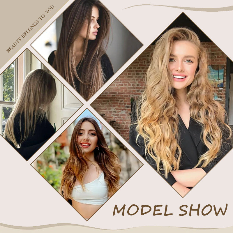 Holdbalance Clip In Hair Extensions Long Straight Wavy Synthetic Hairpiece,Natural & Soft Hair &Blends Well Hair Extension, Daily Use, Party Use Best Everyday Fashion Accessories