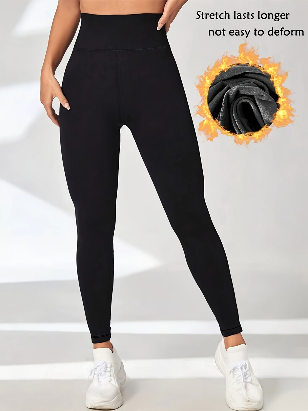 Women's Thermal Fleece-Lined High-Waisted Yoga Pants - Tummy Control & Butt Lifting Winter Workout Leggings